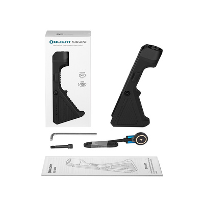 OLIGHT pušková svítilna SIGURD 1450 lm, verze RIS - Černá