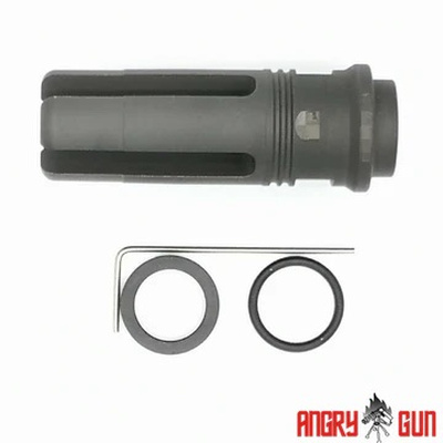 Angry Gun QD tlumič výšlehu SOCOM556 PRONG TYPE 4 s ražením, 14- mm (CCW) - Černá