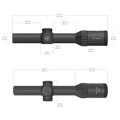 Puškohled CONTINENTAL 1-8 x 24i ED Fiber (LPVO)