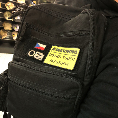 ANAREUS VELCRO Warning patch DO NOT TOUCH - Žlutá