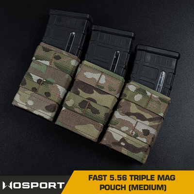 FAST type Triple MOLLE sumka na 5.56 zásobníky M4/M16, střední - MC