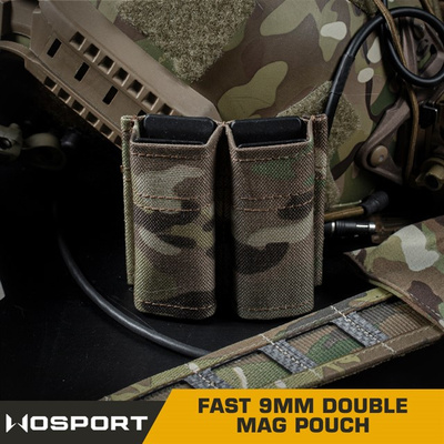 FAST type Double MOLLE sumka na 9mm pistolové zásobníky - Ranger Green