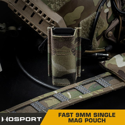 FAST type MOLLE sumka na 9mm pistolové zásobníky - šedá