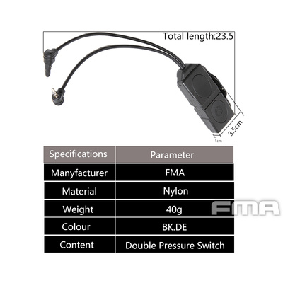 FMA duální spínač Dual Switch PEQ, konektory Laser Plug a 2,5 mm bez loga - Písková