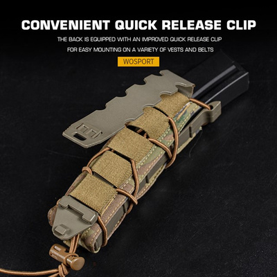 Tiger type MOLLE sumka na dlouhé zásobníky MP5 - šedá