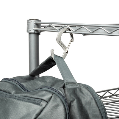 Karabina s háčkem S-Biner(R) Hook 'N Hold(TM), velká - Stříbrná