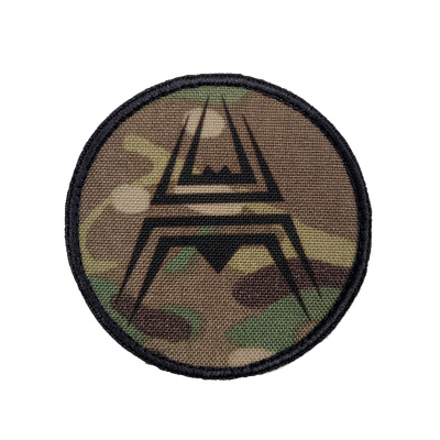 ANAREUS kulatý patch SPIDER na suchý zip - Multicam