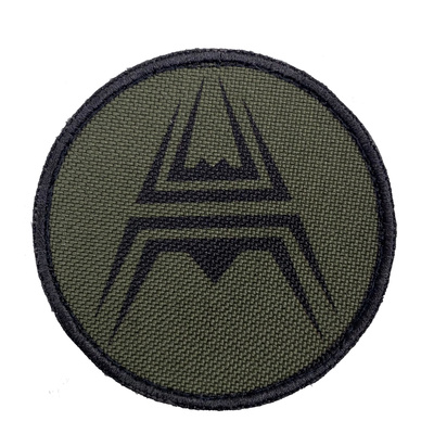 ANAREUS kulatý patch SPIDER na suchý zip - Zelená