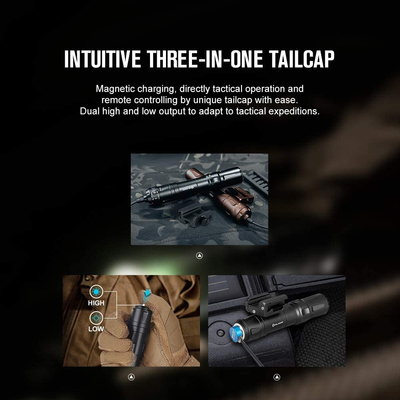 OLIGHT pušková svítilna ODIN 2000 lm, RIS verze - Černá