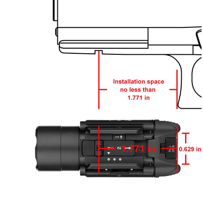 OLIGHT pistolová LEP svítilna Valkyrie Turbo 250 lm - Černá