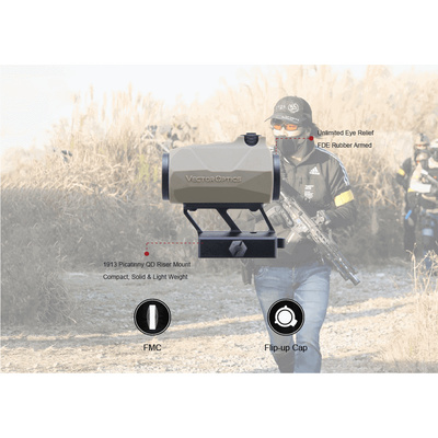Kolimátor MAVERICK-IV, QD mount - Černý