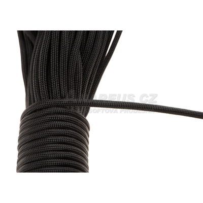 Parašňůra - paracord 20m Typ III 550, černá