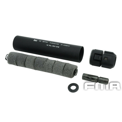 FMA tlumič MP7 38x220 mm s flash hiderem, 12 plus  mm (CW) - Černá