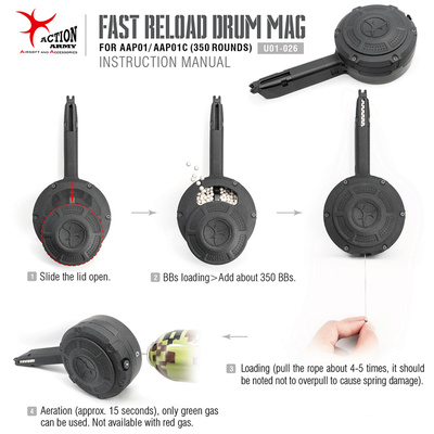 Plynový zásobník DRUM pro AAP01 Assassin, 350ran - buben