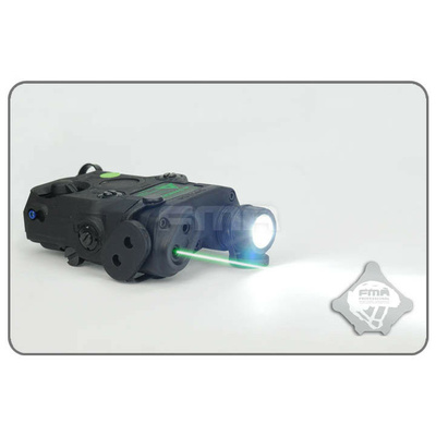 FMA AN/PEQ15 LA-5 upgrade verze (LED svítilna, zelený / IR laser) - Černá