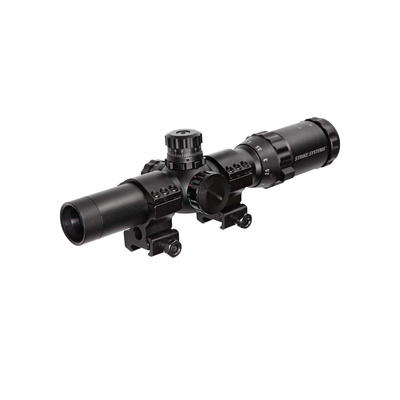 Optika 1-4 x 24 s mont.kroužky s podsvícením kříže