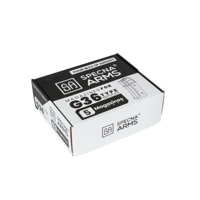 SA zásobník na 300 BBs pro G36, točný - Průhledná (tmavá)