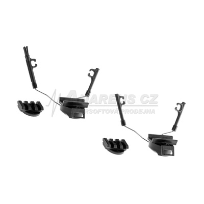 Rail adapter set na helmu pro headset COM 1 / 2, černý