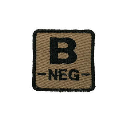 ID. krevní skupiny na suchý zip - B - NEG - písková