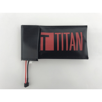 TITAN ochranný nehořlavý vak pro baterie, 24,5x10,5 cm - Černá