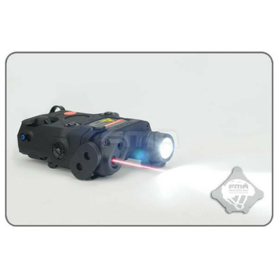 FMA AN/PEQ15 LA-5 upgrade verze (LED svítilna, červený / IR laser) - Černá