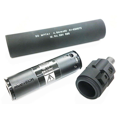 Angry Gun nasvětlovací tlumič pro KWA / KSC Umarex MP7 A1 GBB, 12 plus  mm (CW) - Černá