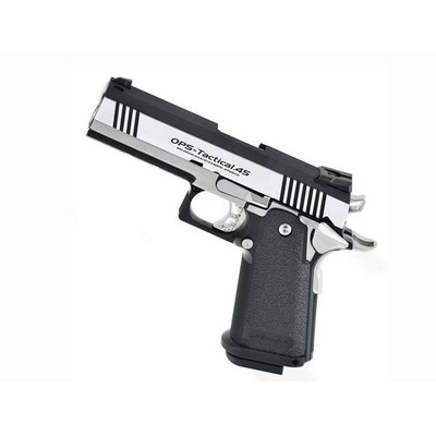 TM GBB plynová pistole Hi-Capa 4.3 Custom - Stříbrná (Dual Stainless)