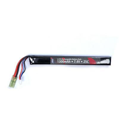 Li-Pol baterie ASG 7,4V 1300mAh, 25C - Stick (jednodílná)