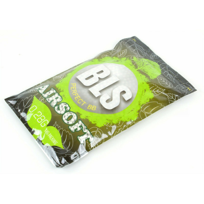 20x kuličky BLS BIO 0,28g, 3500 BBs - Bílé (krabice)