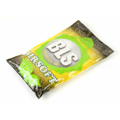 20x kuličky BLS BIO 0,25g, 4000 BBs - Bílé (krabice)