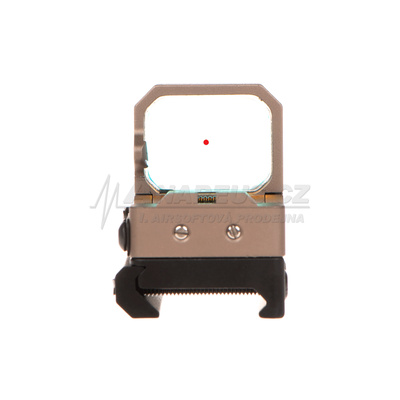 Kolimátor Flip Dot Reflex Sight, červené podsvícení, pískový
