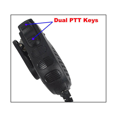 Externí duální mikrofon / reproduktor pro radiostanice Baofeng UV-82, kenwood 2-pin - Černá