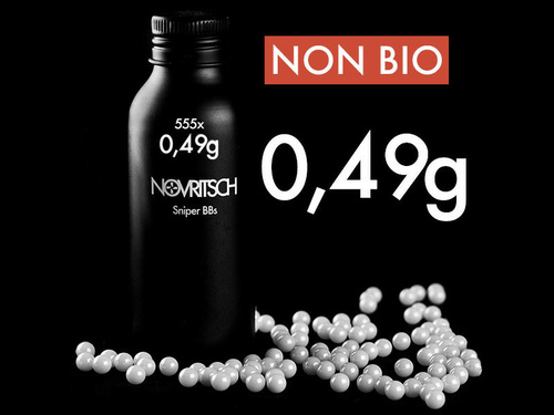 DynamicsHPA - Airsoftový krám, Airsoft zbraně, střelivo, vybavení - Novritsch SNIPER BBs Premium kuličky 0,49g, 530 BBs - Bílá